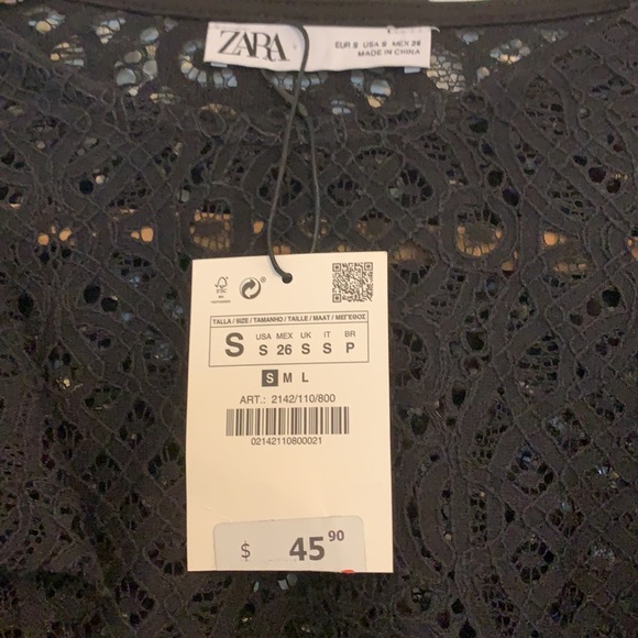 Zara size small black long sleeve NWT - Picture 2 of 3
